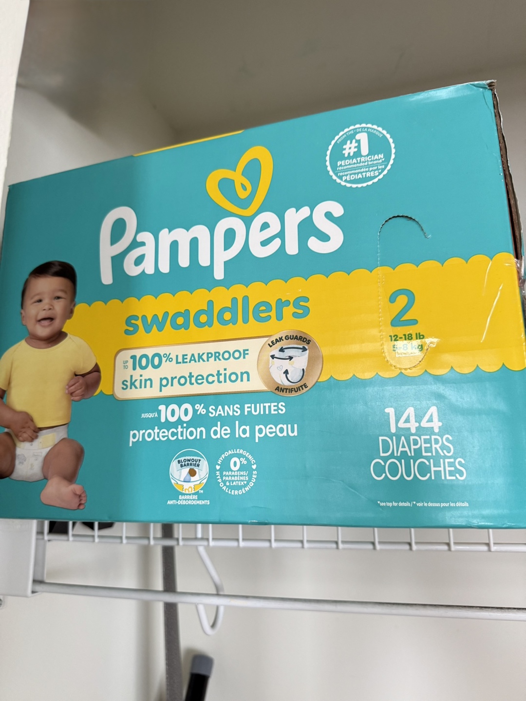 Pampers Swaddlers Size 2 Diapers - 144 Count