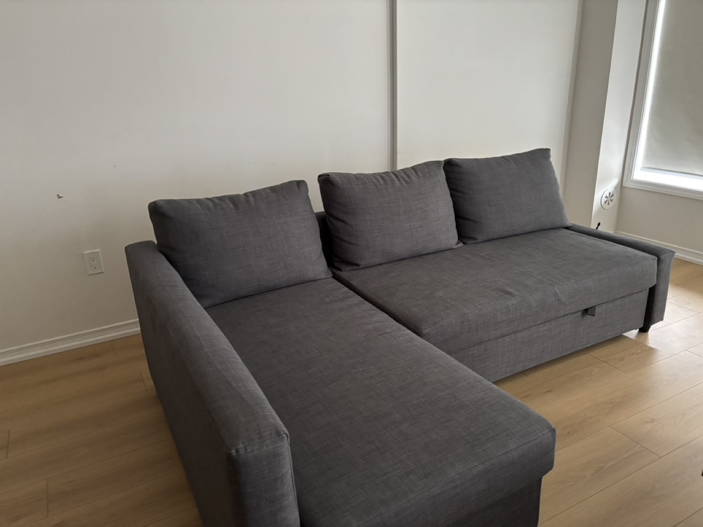 IKEA FRIHETEN Corner Sofa-Bed with Storage - Dark Grey