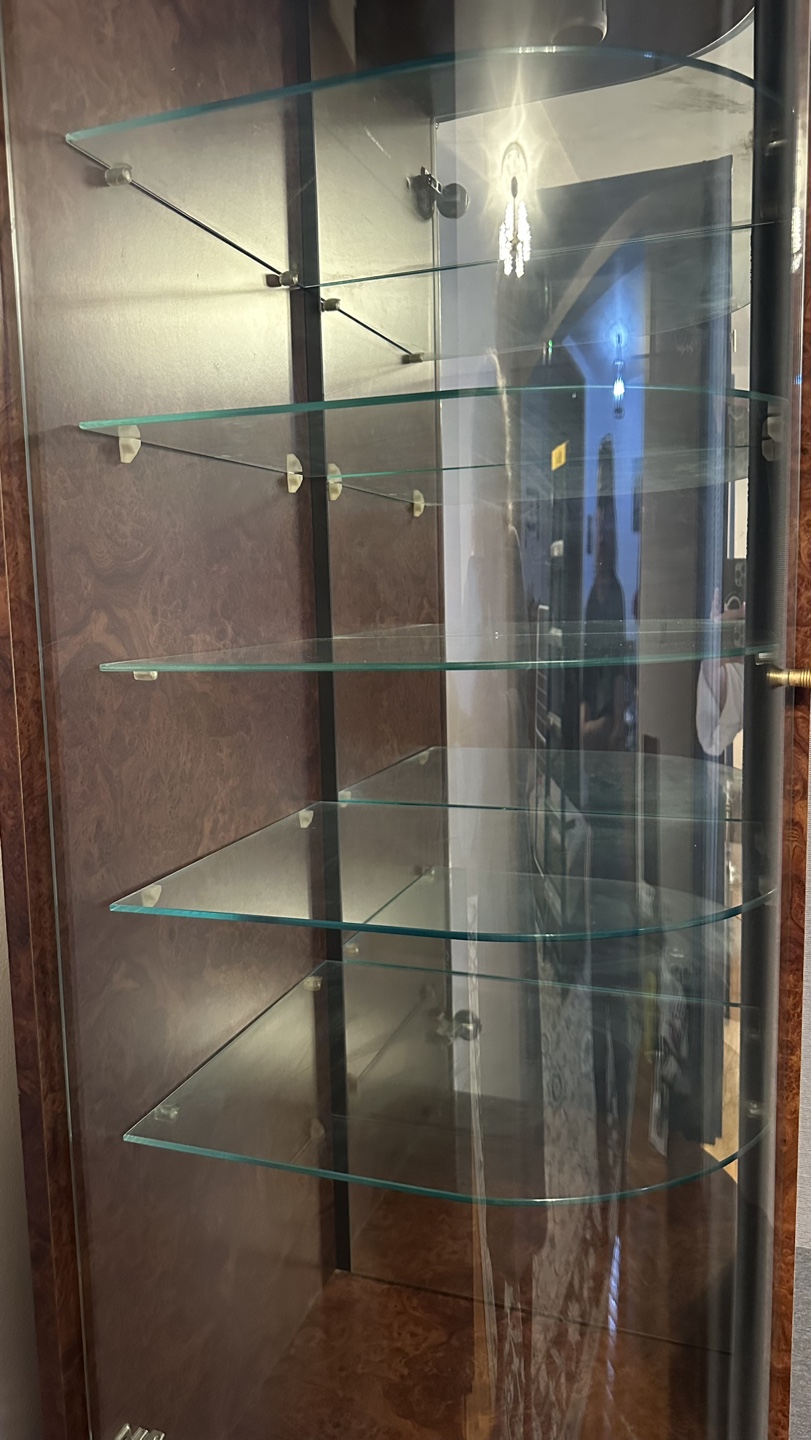 Corner Curio Cabinet with Glass Shelves - photo 3