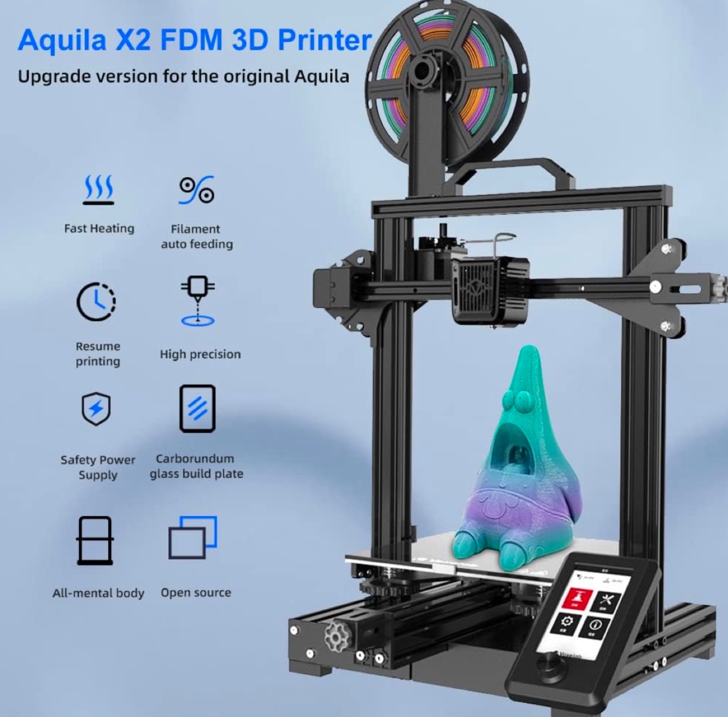 Voxelab Aquila X2  with Removable Carborundum Glass Platform