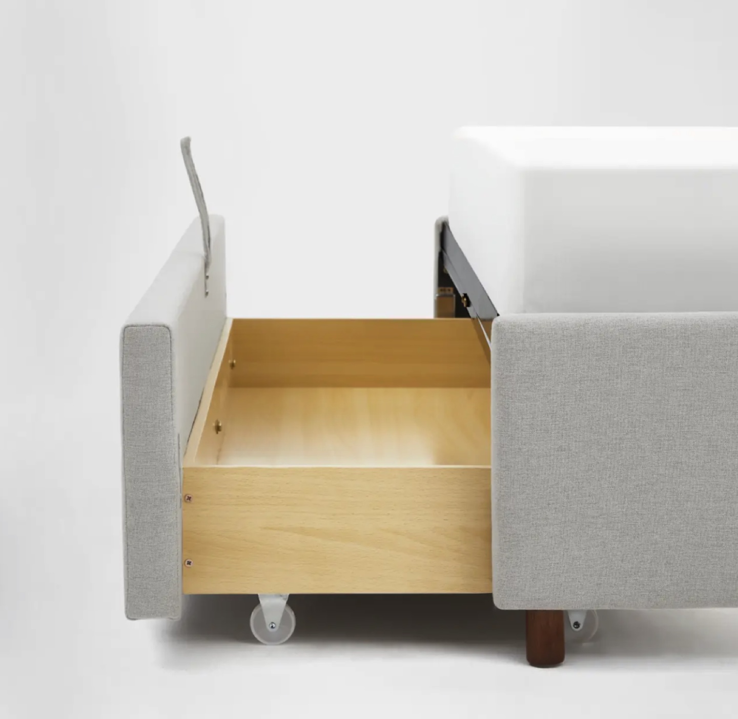 Silk & snow Full Bed Frame with Storage Drawer - photo 2