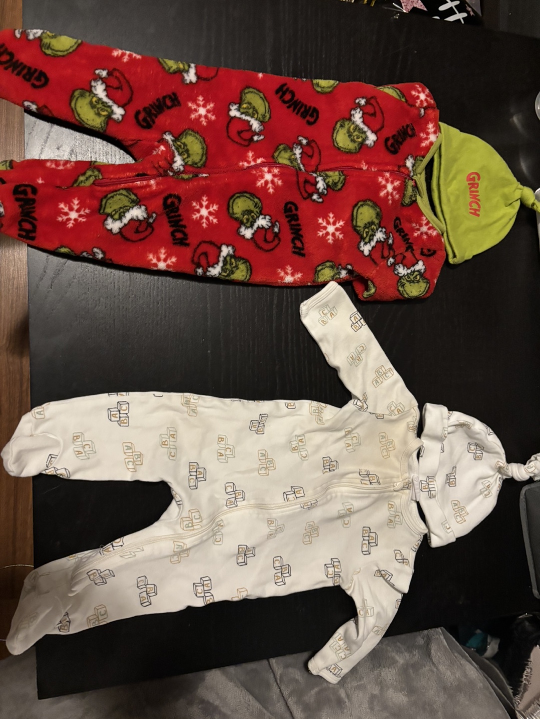 Bundle of 11 Baby Sleepers and 2 Grinch Outfits - photo 2