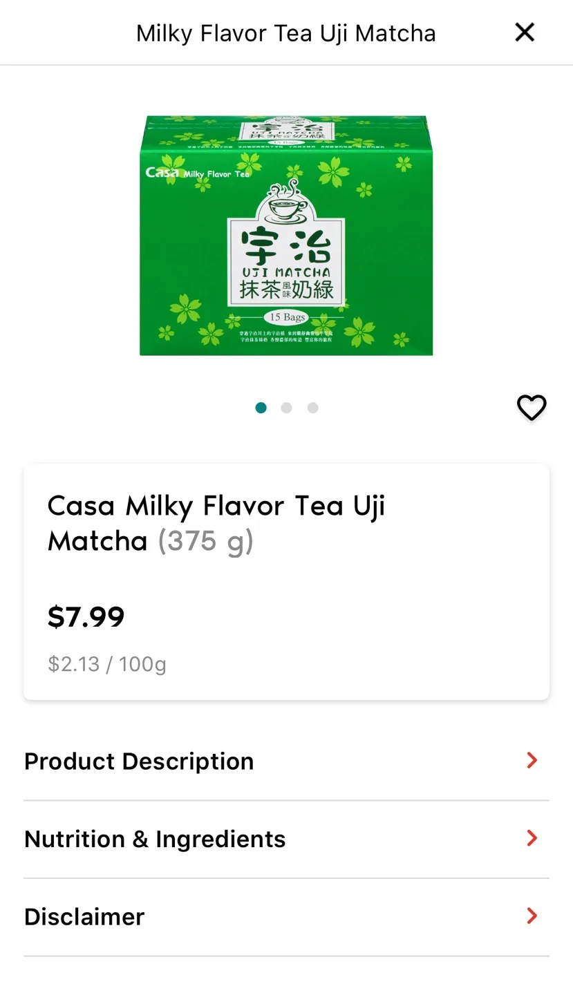 Both 2 boxes for $7!Casa milky flavor tea Uji matcha image indicator(2)