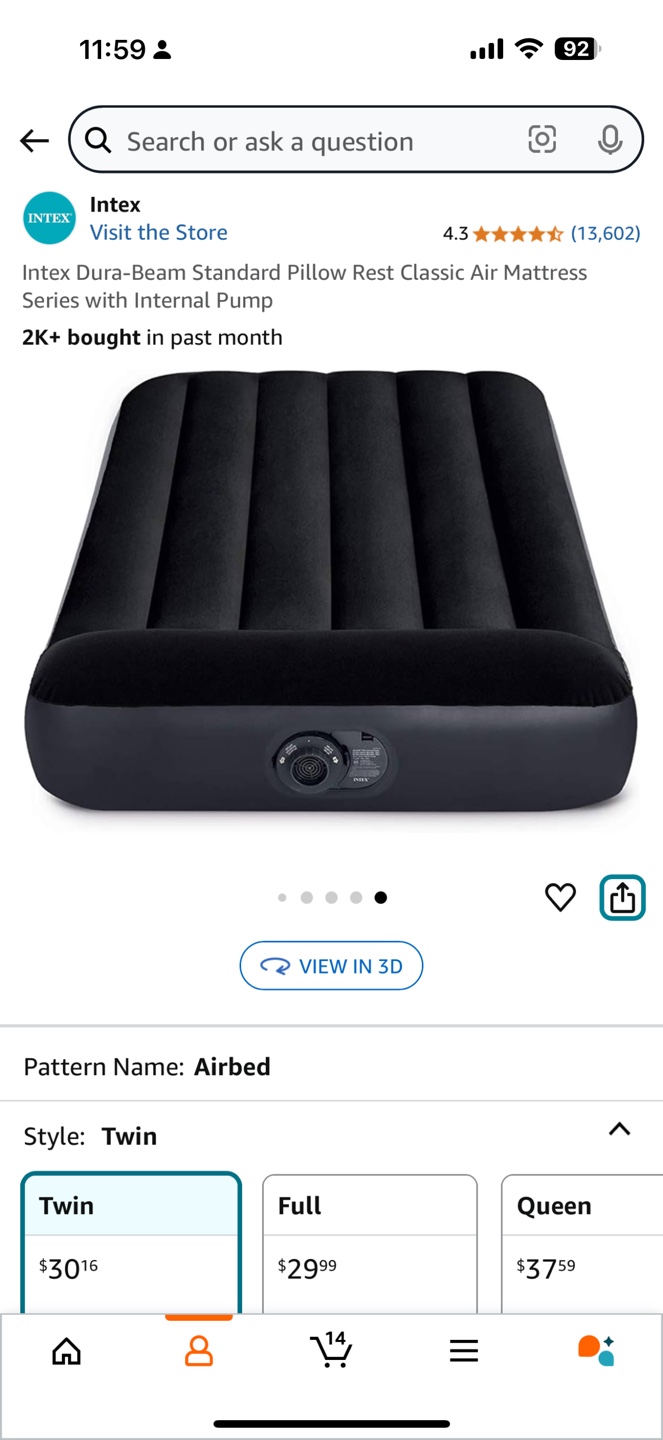 Intex Air Mattress queen and 2 twin