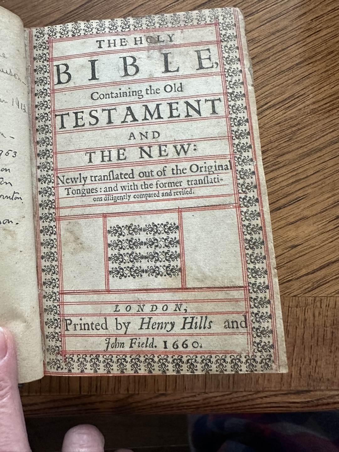 Antique 1660 Holy Bible - London Printing - photo 2