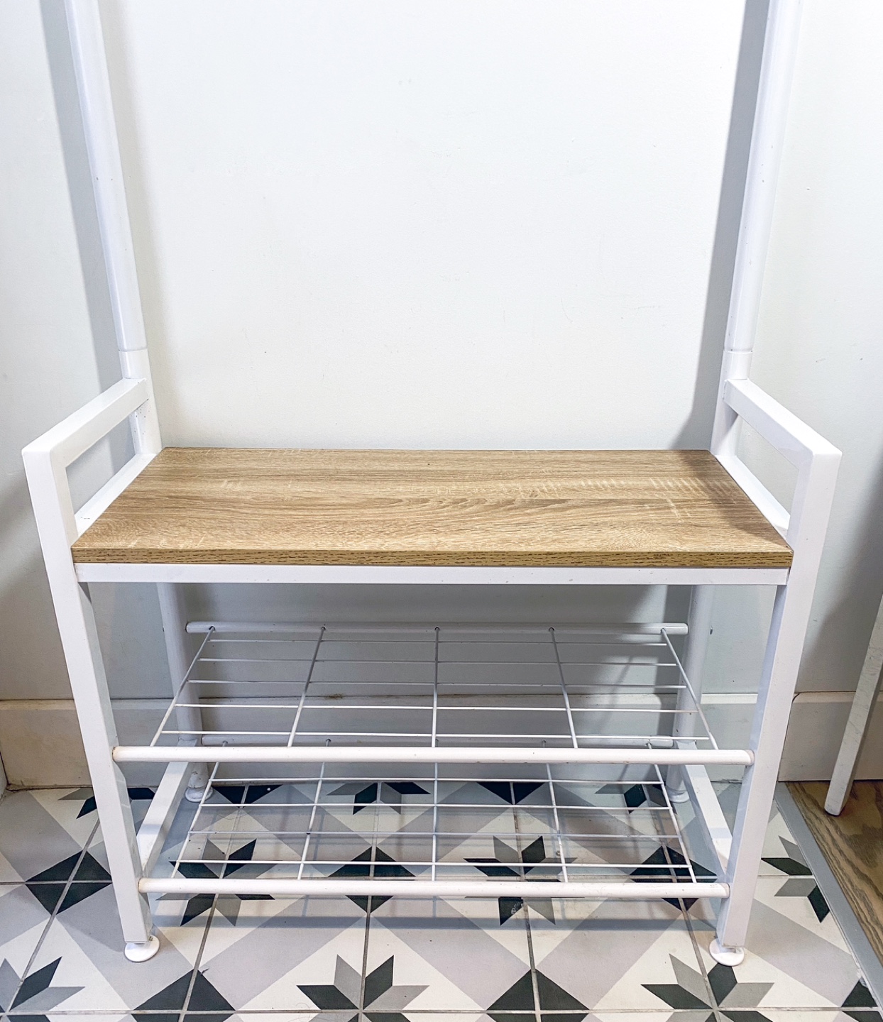 White Hall Tree with Shoe Rack - photo 2