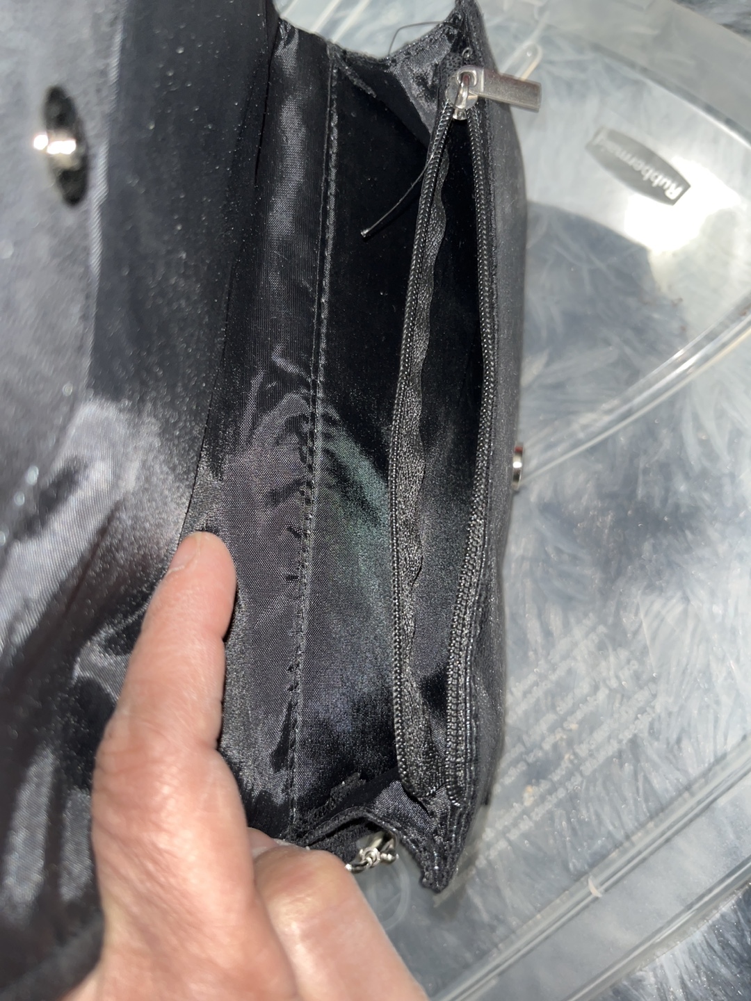 Black Clutch Purse with Wrist Strap - photo 2
