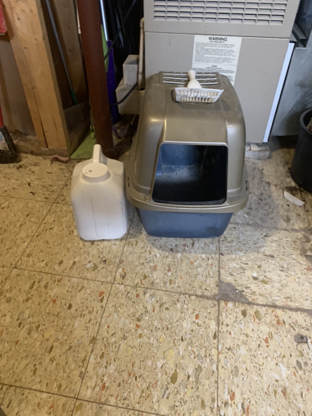Cat Litter Box with Scoop and Kitty Litter