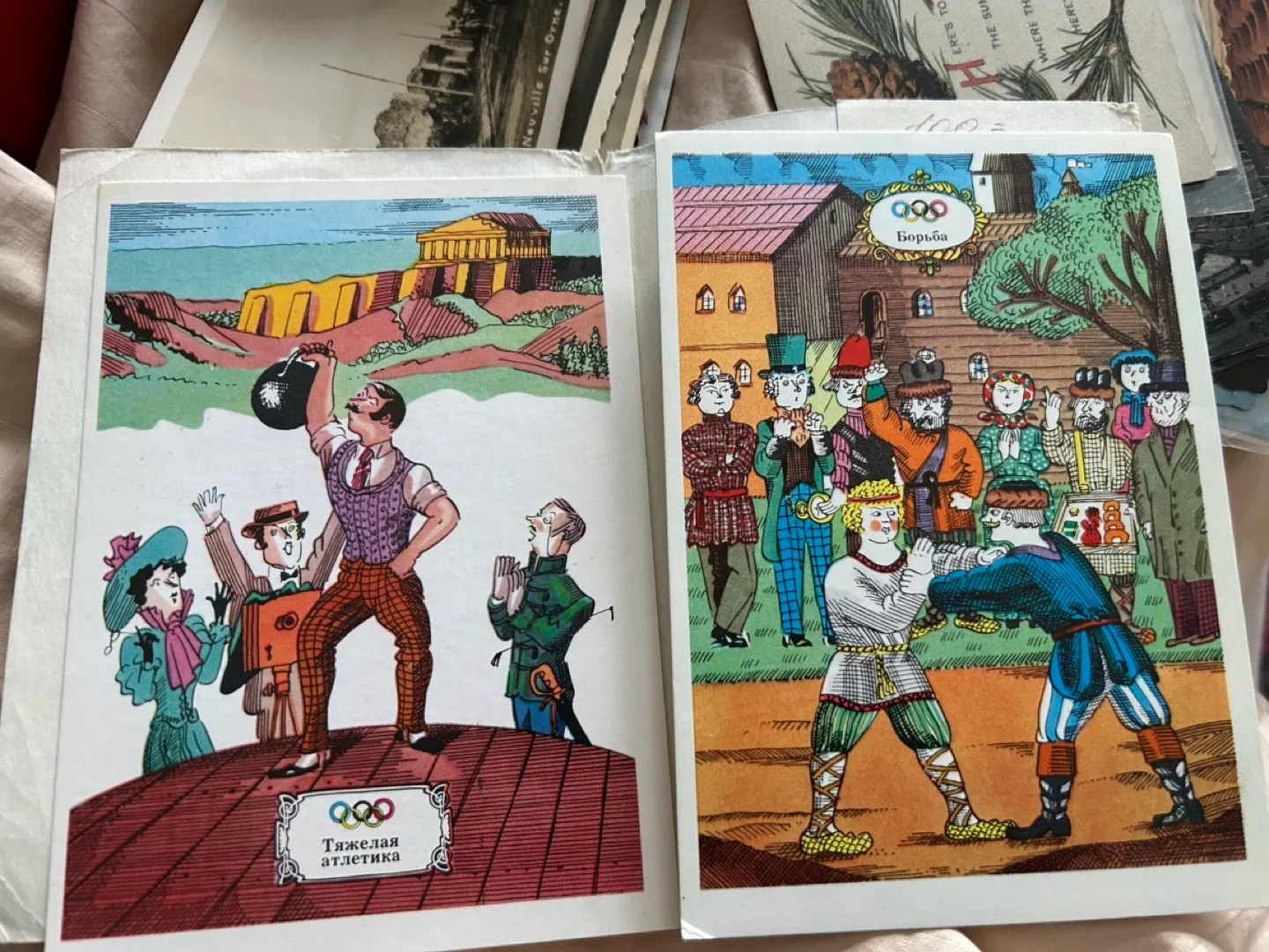 1976 vintage Olympics Russian postcards history art sport image indicator(7)