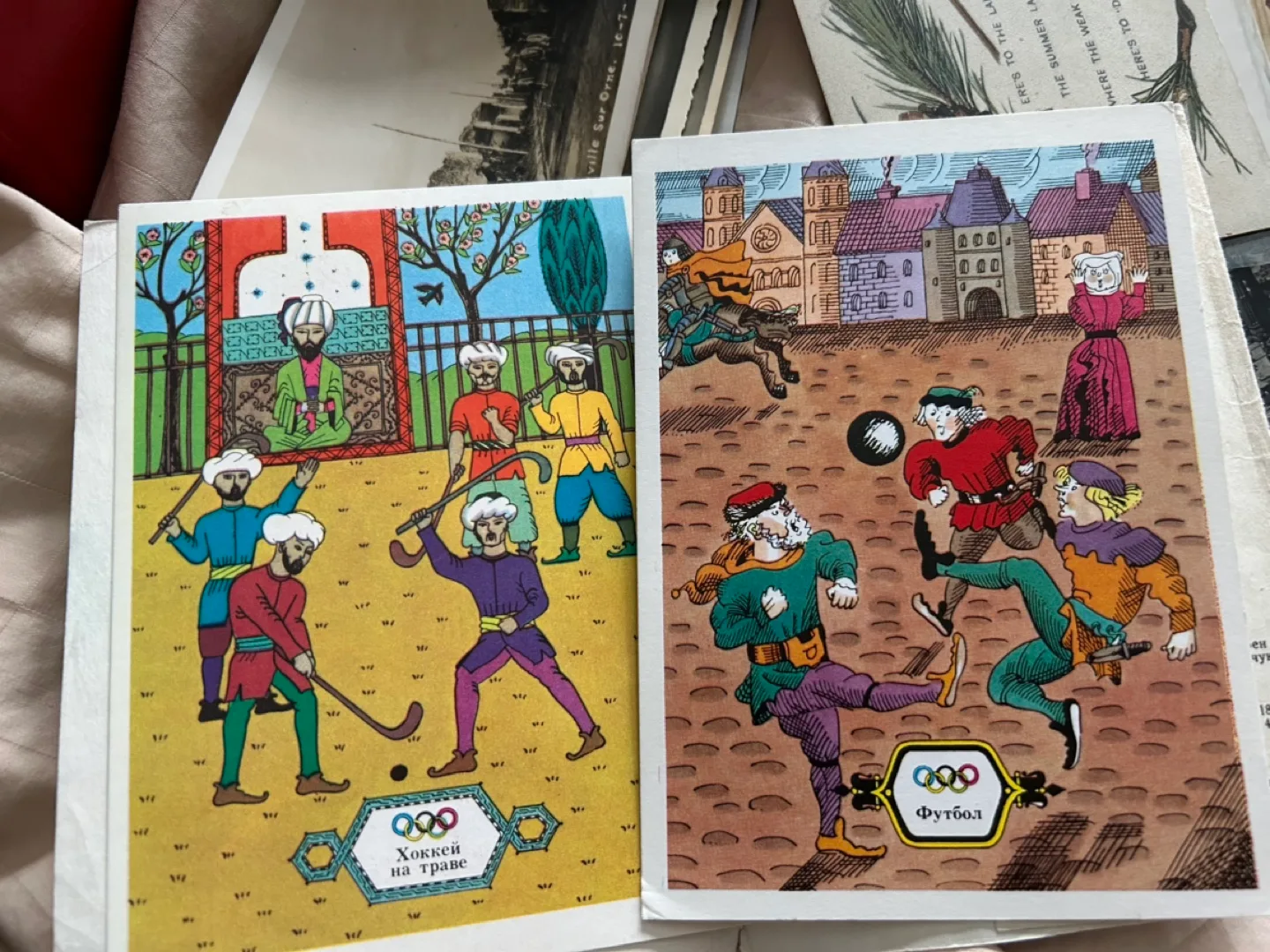 1976 vintage Olympics Russian postcards history art sport image indicator(8)