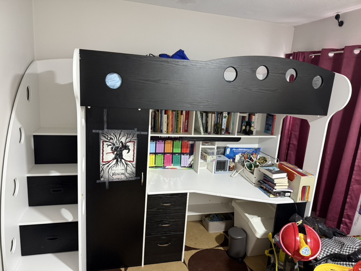 NIKA Loft Bed with Desk and Storage (Twin) - photo 2