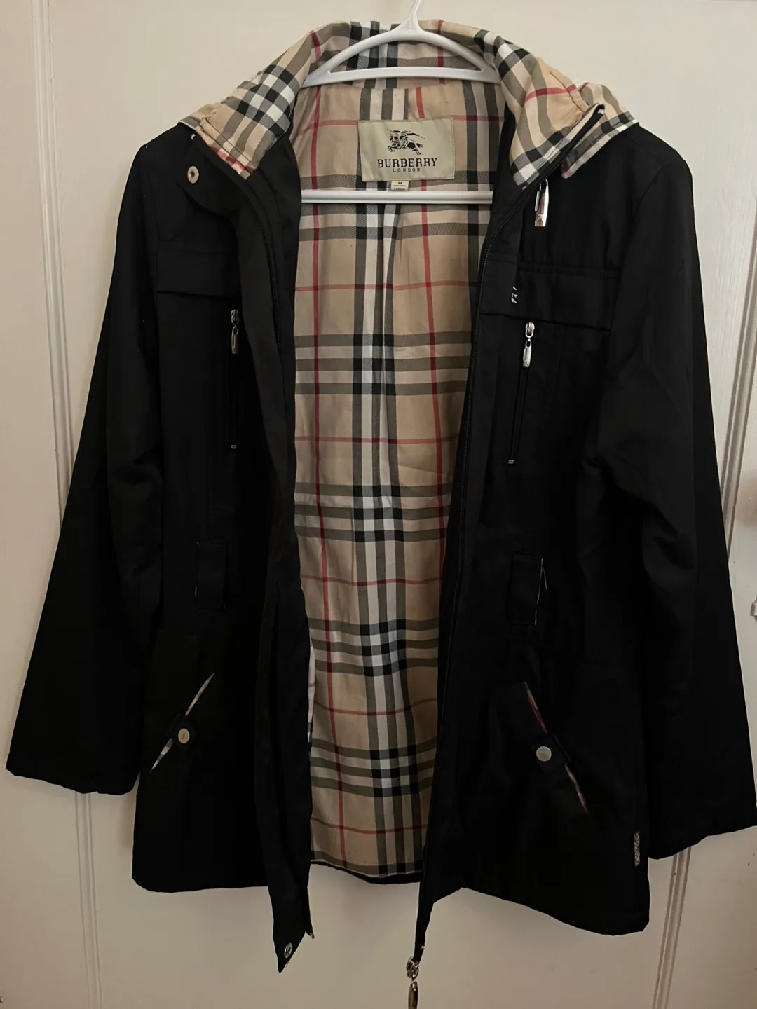 Burberry London Black Hooded Jacket - Size M image indicator(5)
