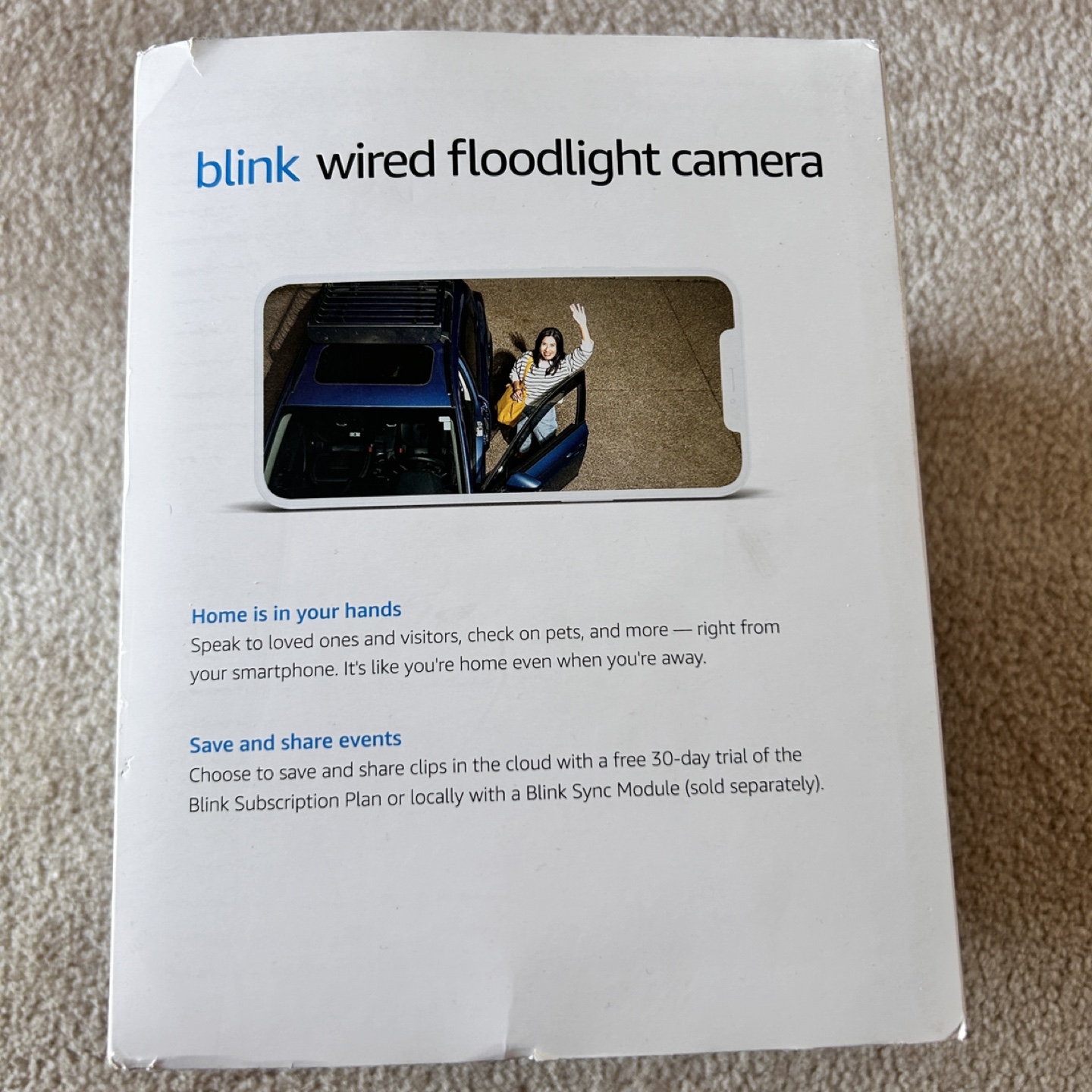 Blink Wired Floodlight Camera - 2600 Lumens - New in Box - photo 3