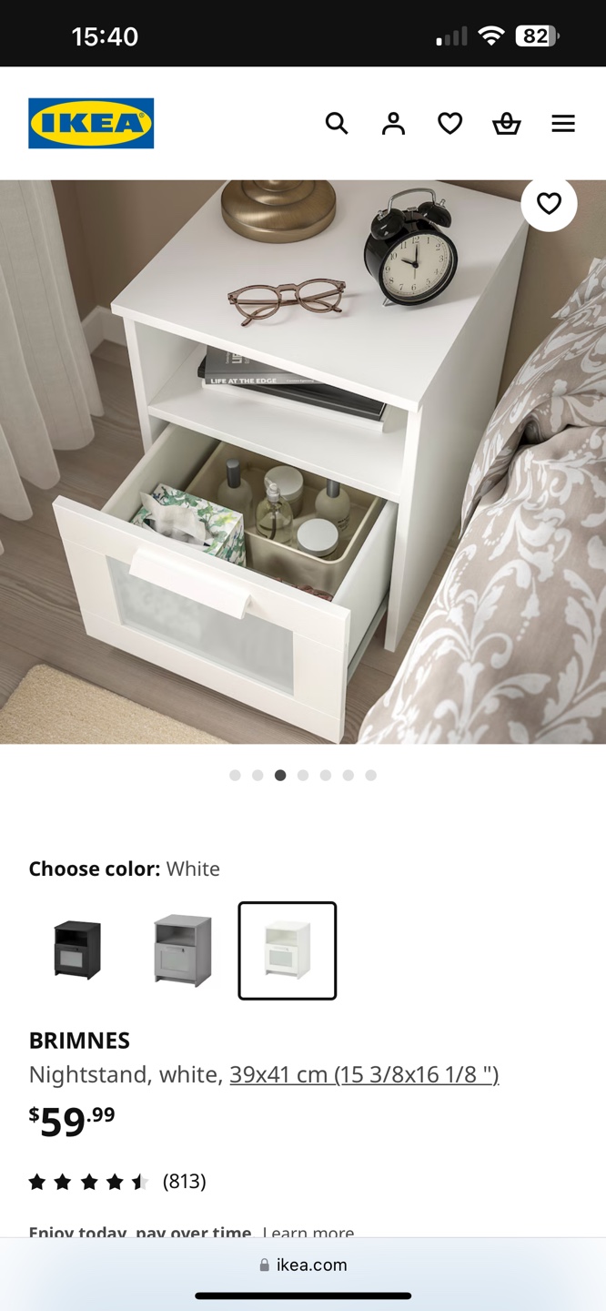 IKEA BRIMNES White Nightstand - photo 3