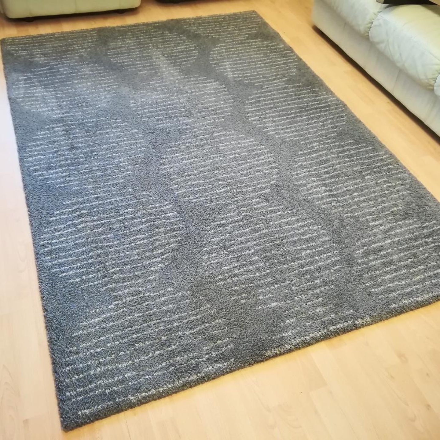 IKEA LILLERÖD Rug - Grey/White Patterned Rug