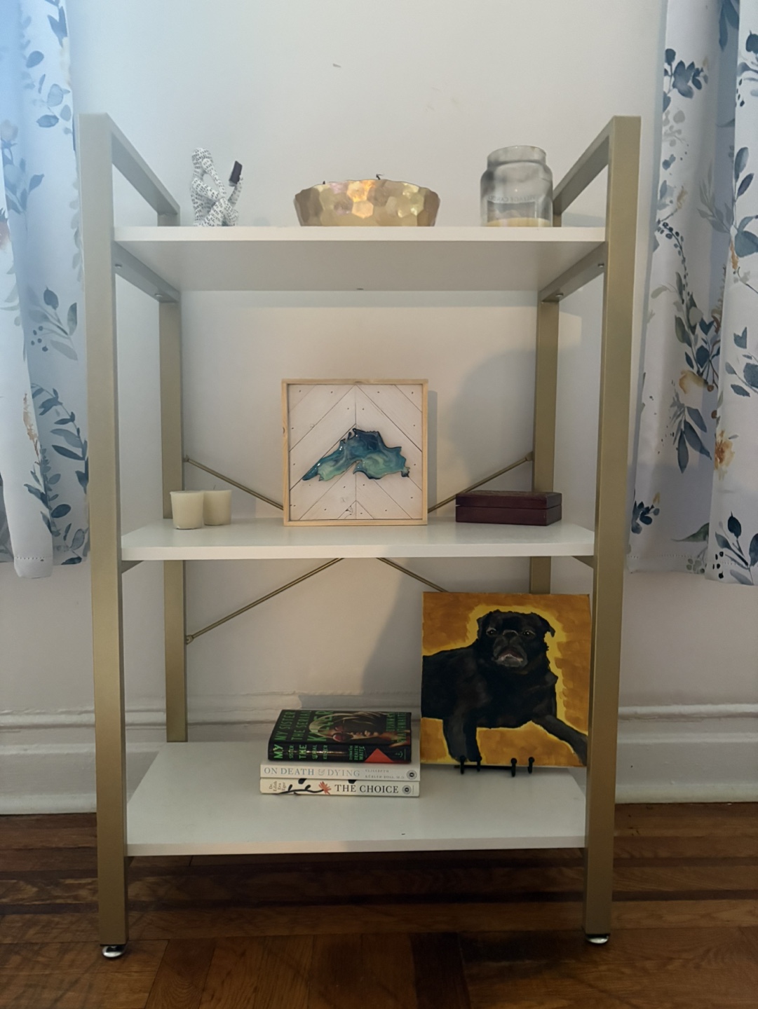 3-Tier Gold and White Shelf - photo 2