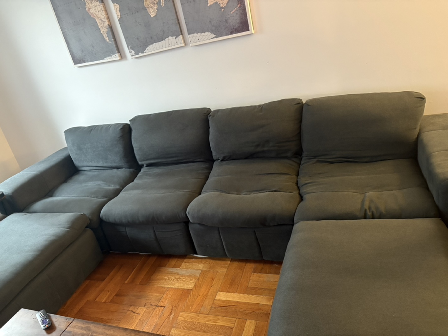 Gray Sectional Sofa with Chaise Lounge - photo 3