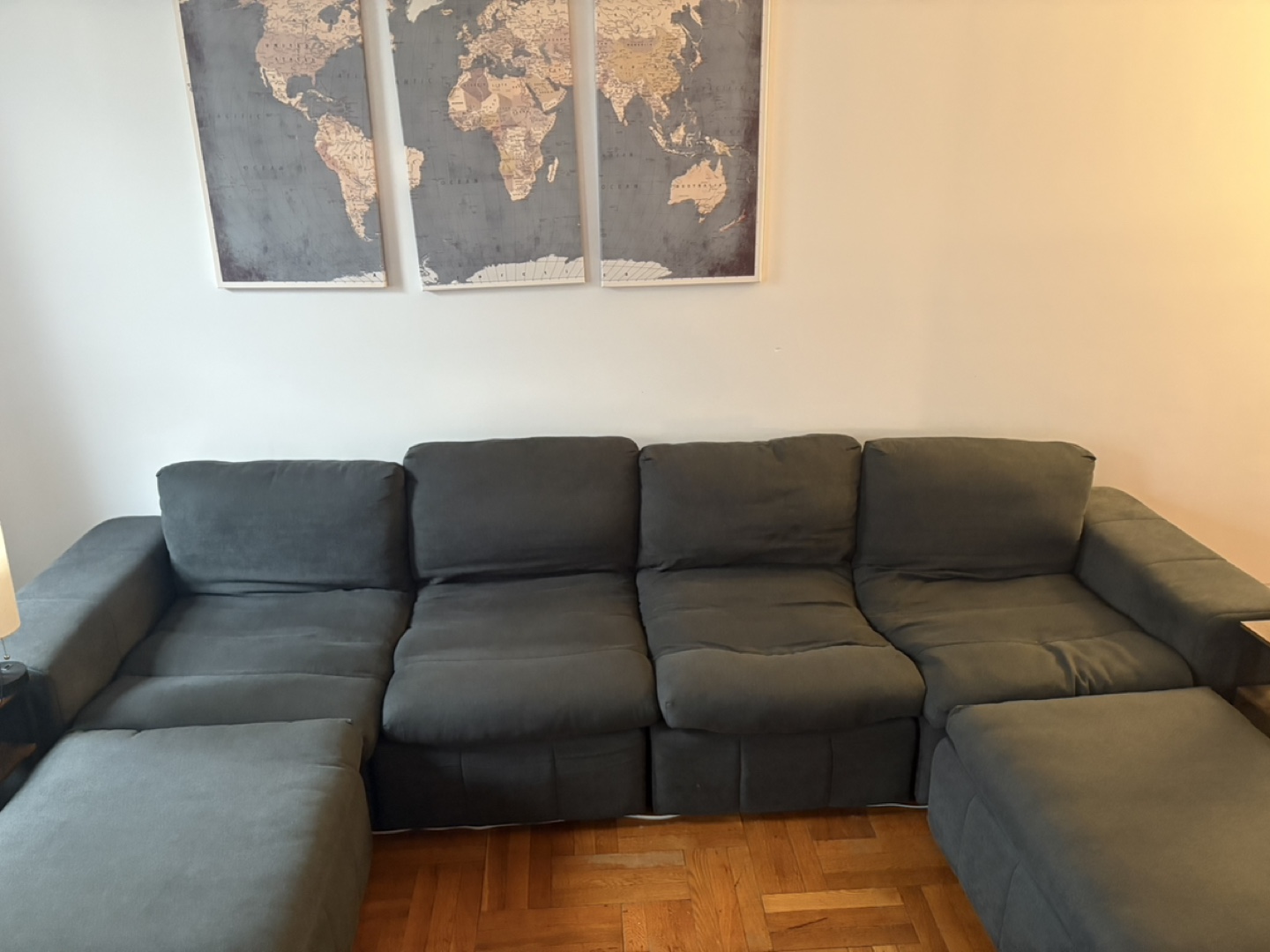 Gray Sectional Sofa with Chaise Lounge - photo 4