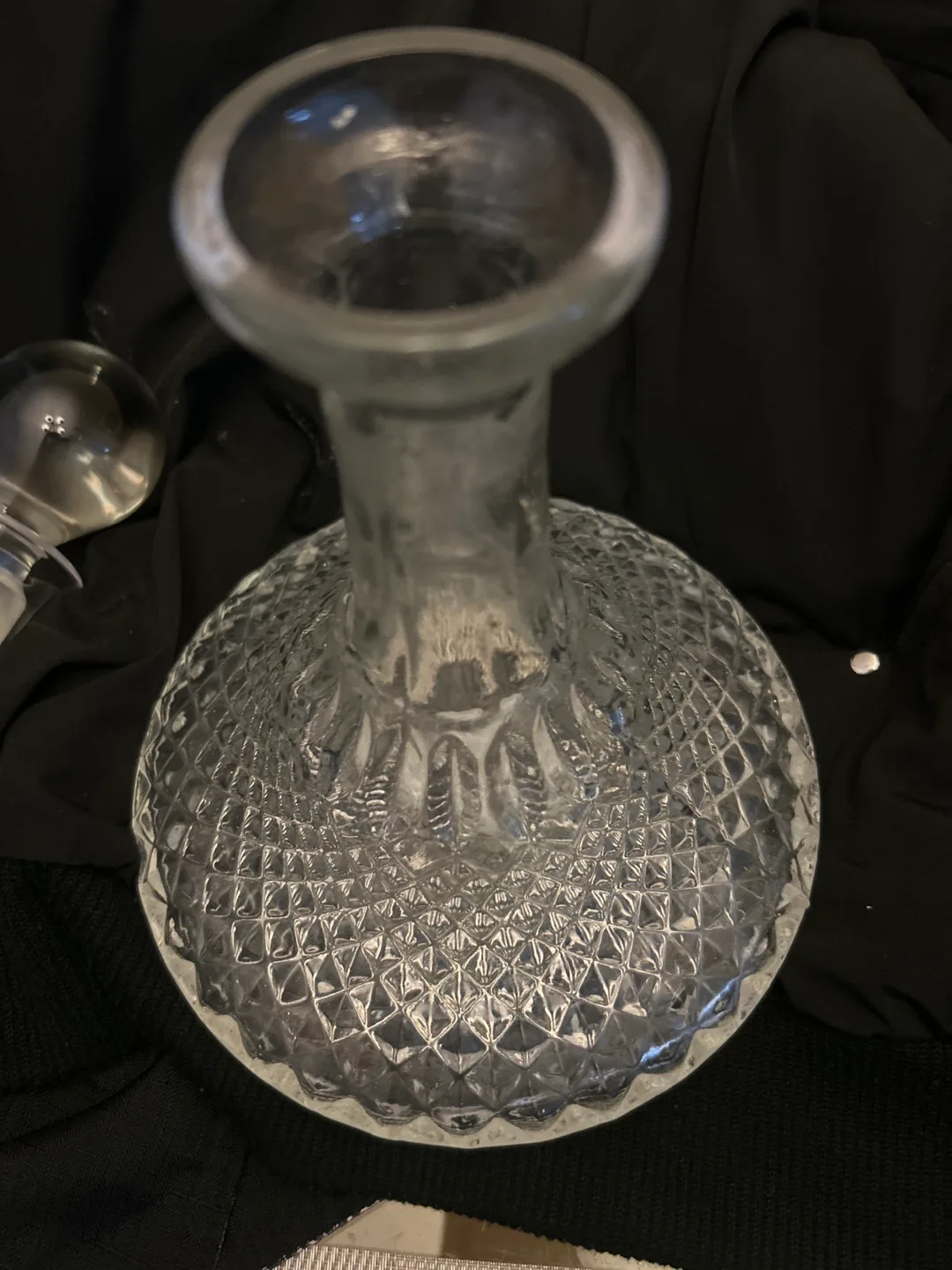 Set of Three Vintage Crystal Decanters image indicator(4)