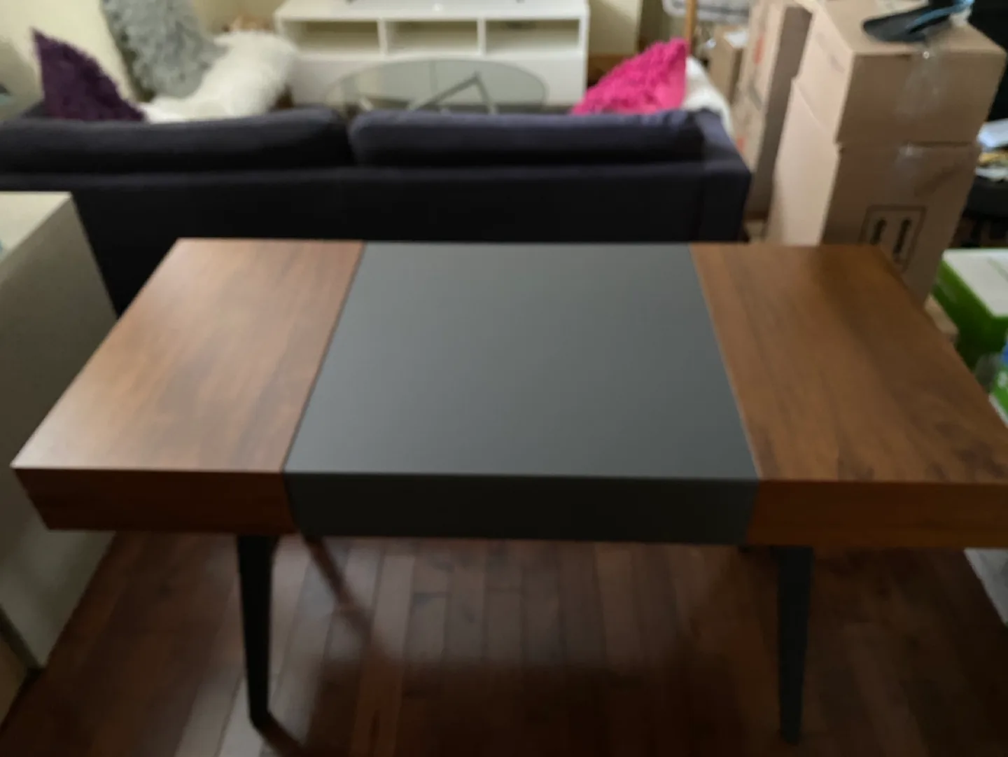 Mid-Century Modern Writing Desk with Storage image indicator(4)