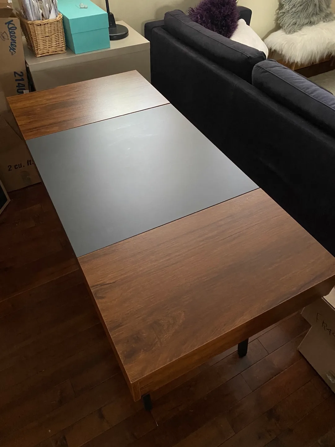 Mid-Century Modern Writing Desk with Storage image indicator(3)