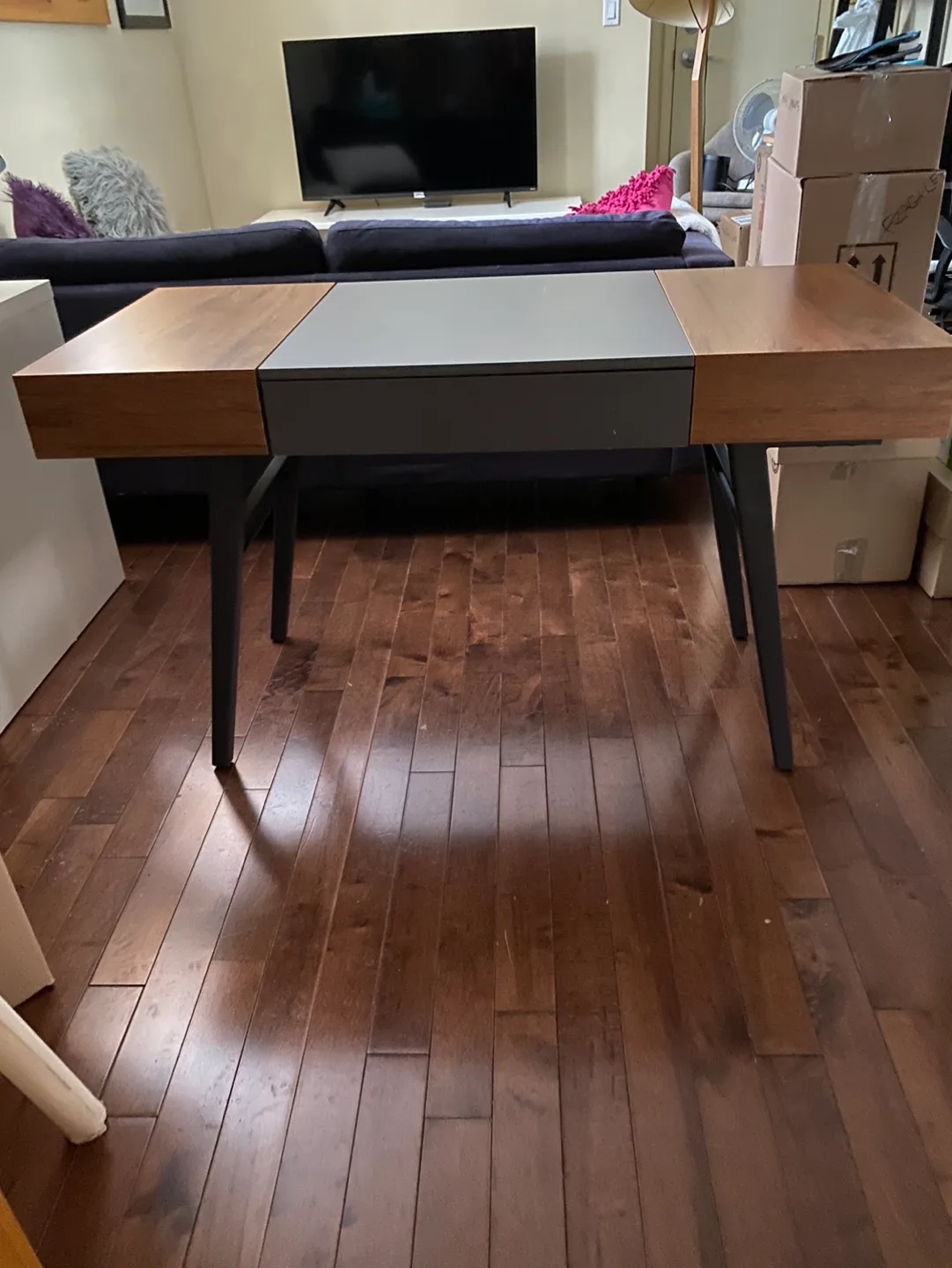 Mid-Century Modern Writing Desk with Storage image indicator(5)