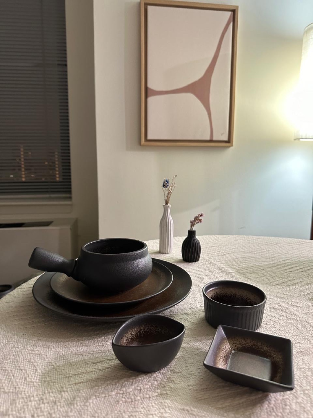 Black Speckled Ceramic Dinnerware Set