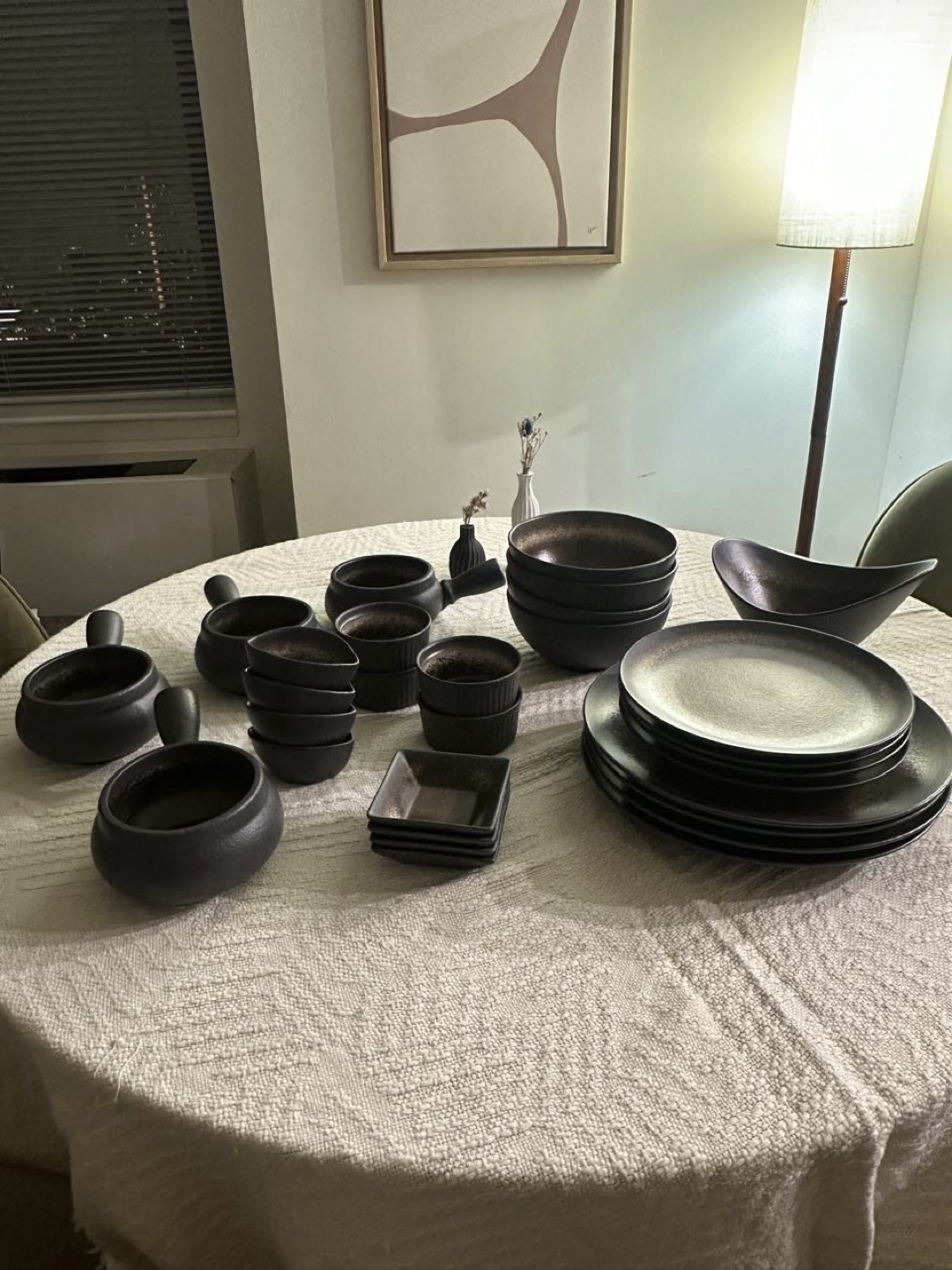 Black Speckled Ceramic Dinnerware Set - photo 2