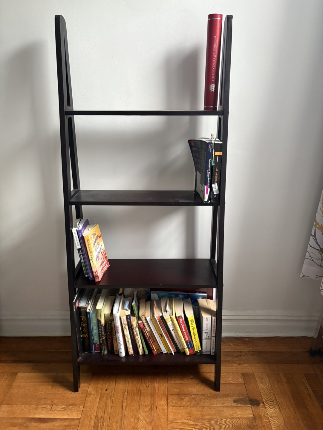 Dark Wood Ladder Bookshelf - photo 2