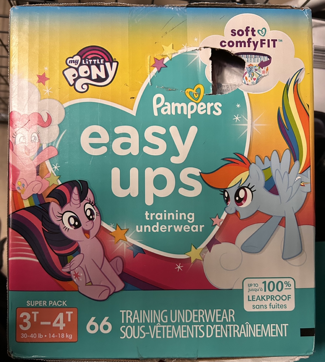Pampers Easy Ups Training Underwear My Little Pony Size 3T-4T