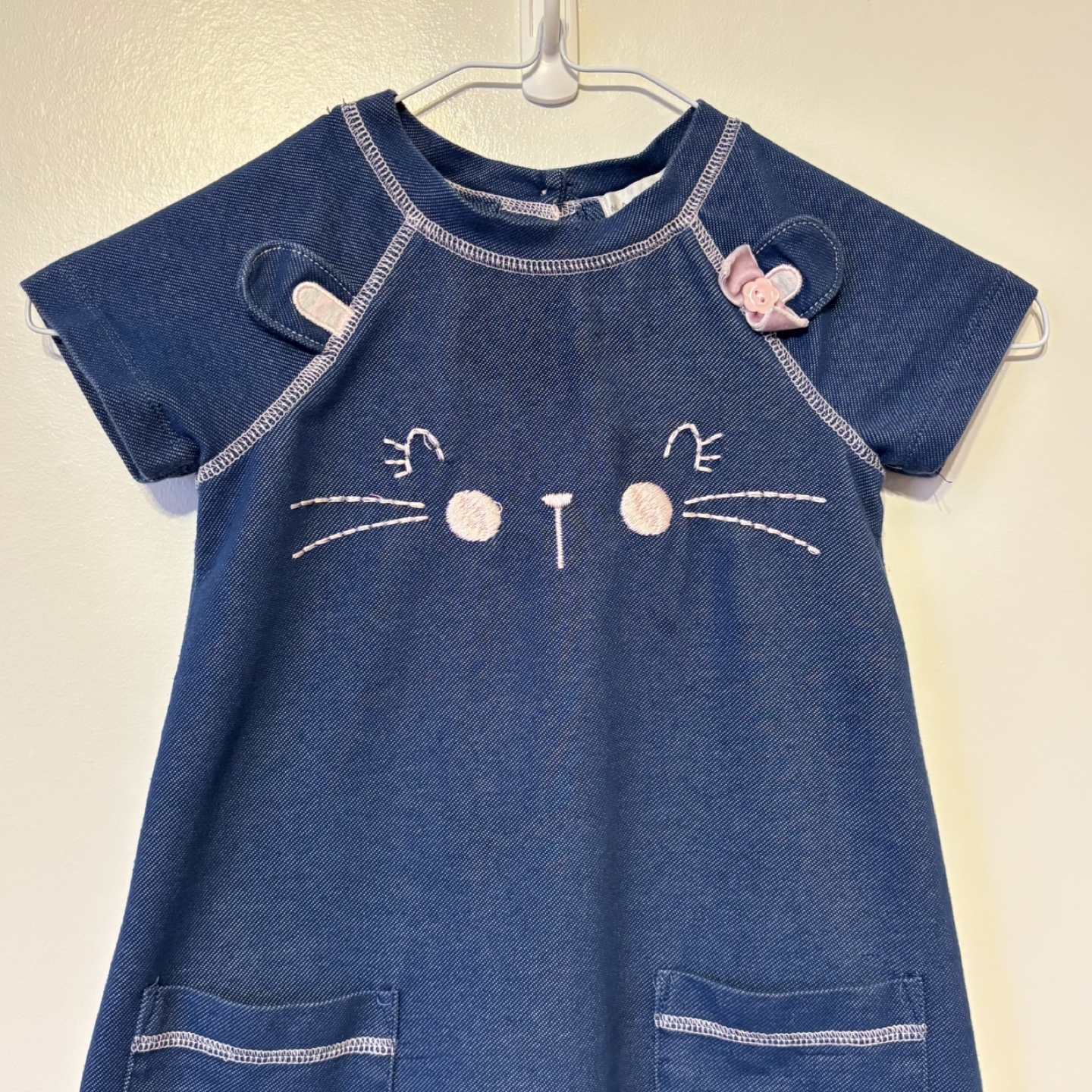 Maggie & Zoe Girls Denim Cat Dress Size 3-4Y - photo 3