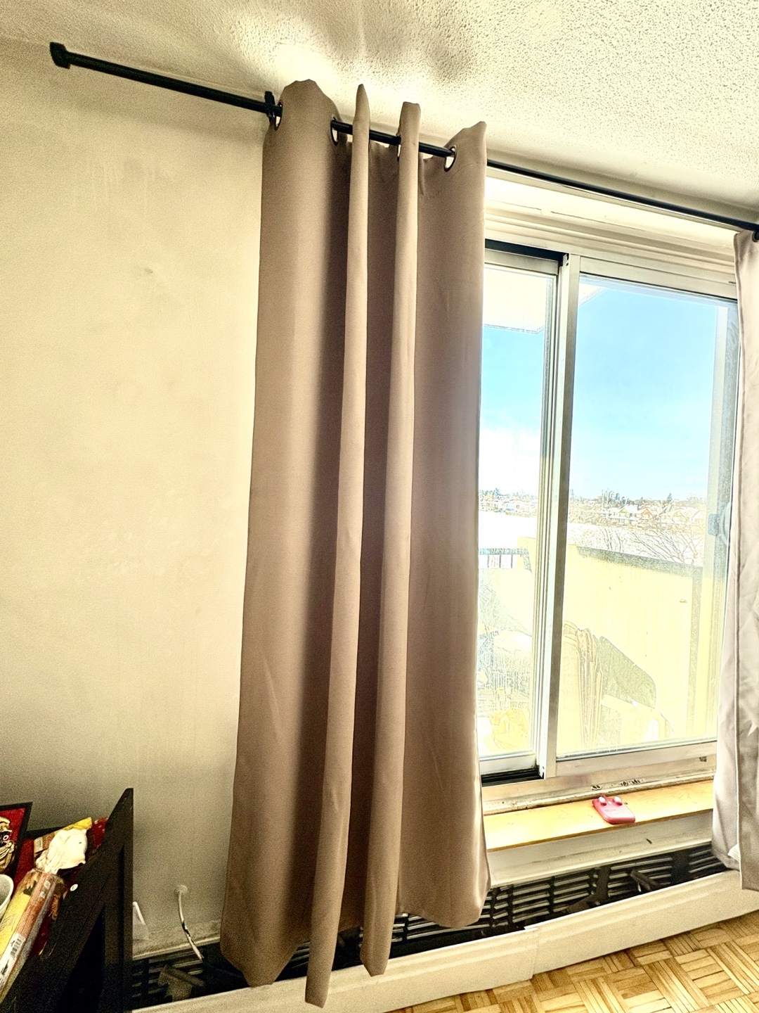 Light Brown Blackout Curtains with rod - photo 3