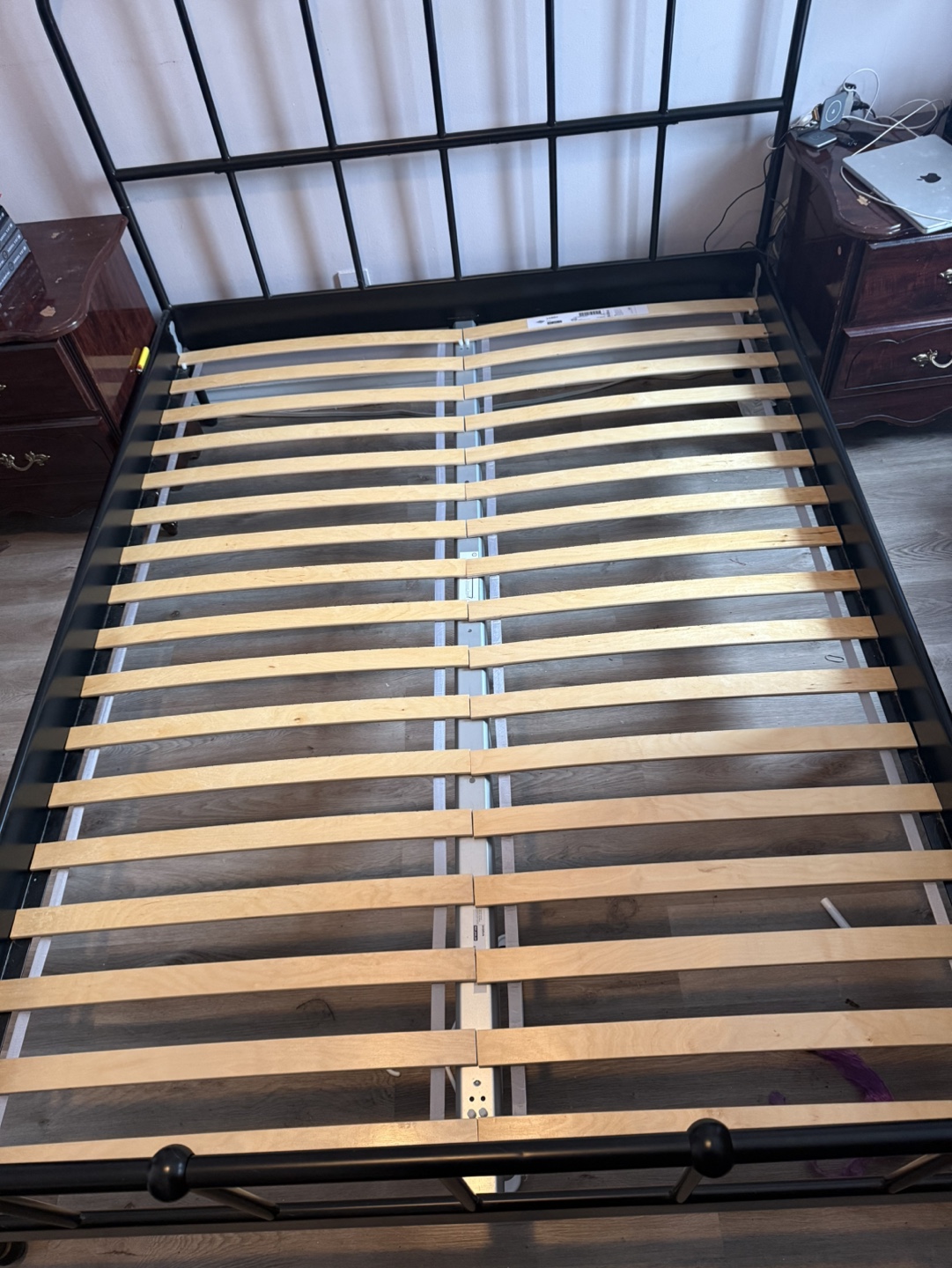 IKEA Queen Metal Bed Frame with Headboard - photo 4