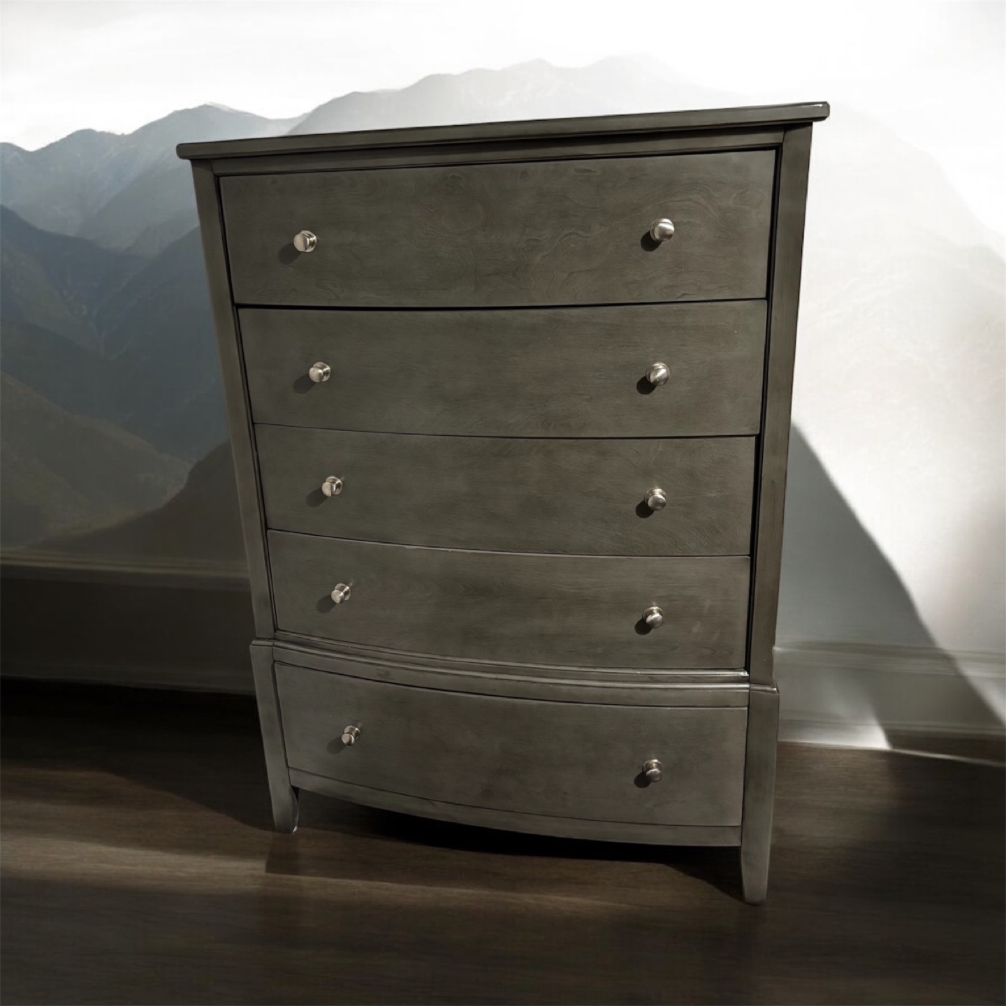🥕Gray 5-Drawer Chest of Drawers