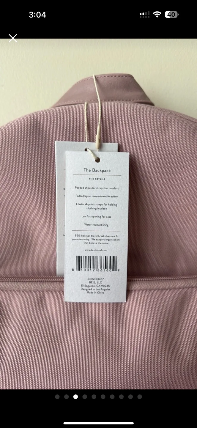 BEIS Travel/School Backpack - 🆕 Retails $118.00 image indicator(3)