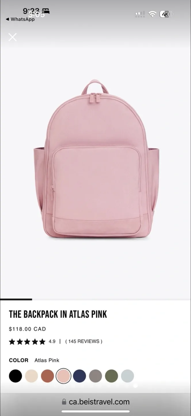 BEIS Travel/School Backpack - 🆕 Retails $118.00 image indicator(10)