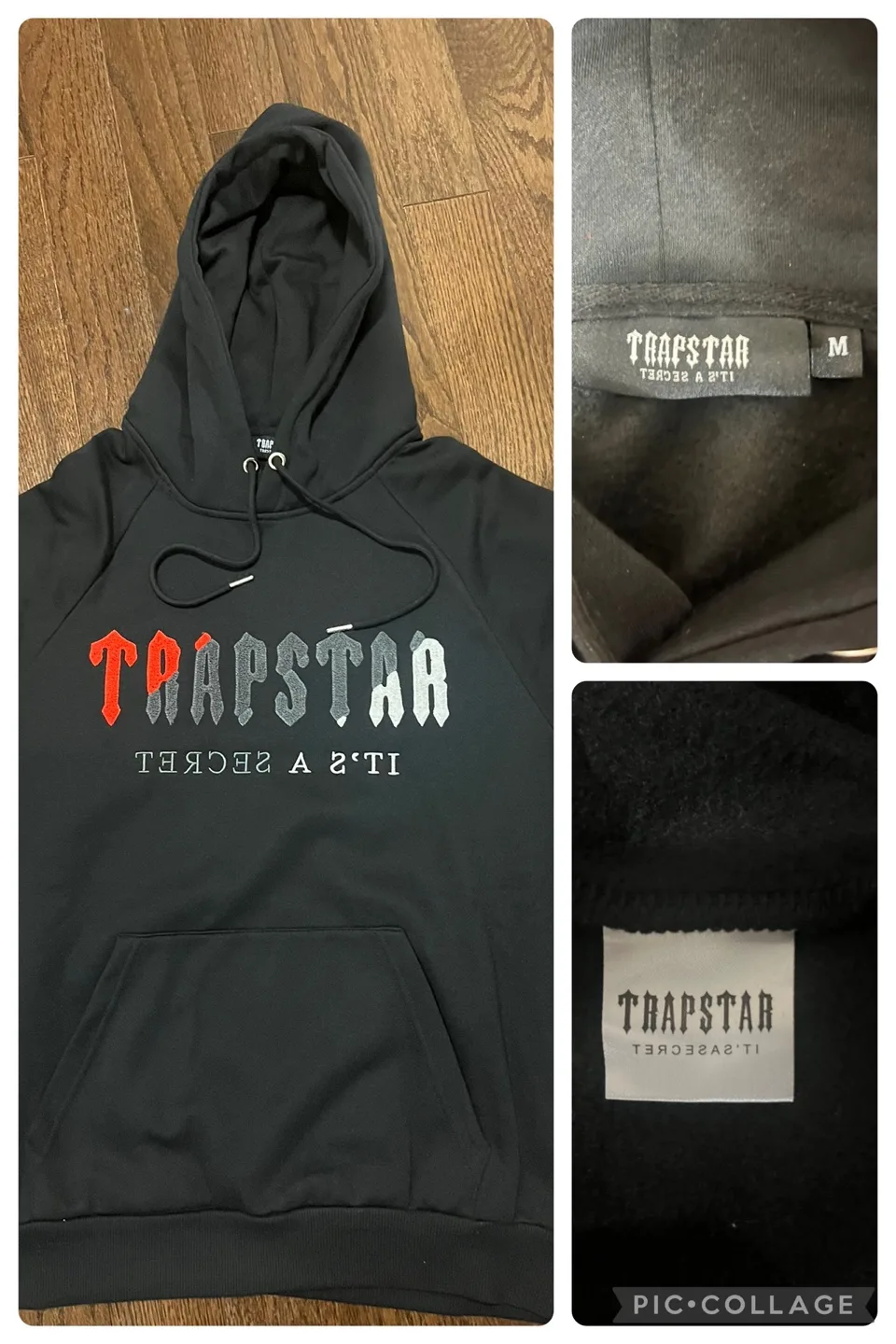 BRAND NEW Trapstar Secret Black Hoodie Size M thumbnail