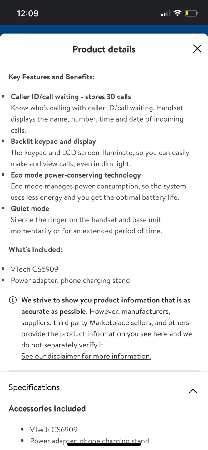 VTech CS6909 - Cordless with caller ID/call waiting image indicator(8)