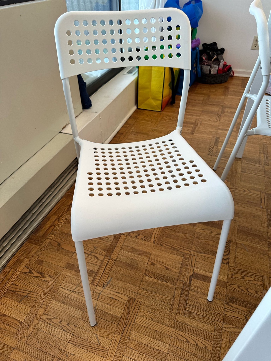 White IKEA Table and Four Chairs - photo 3