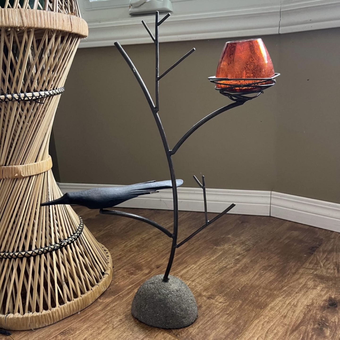 Unique Metal Bird Candle Holder