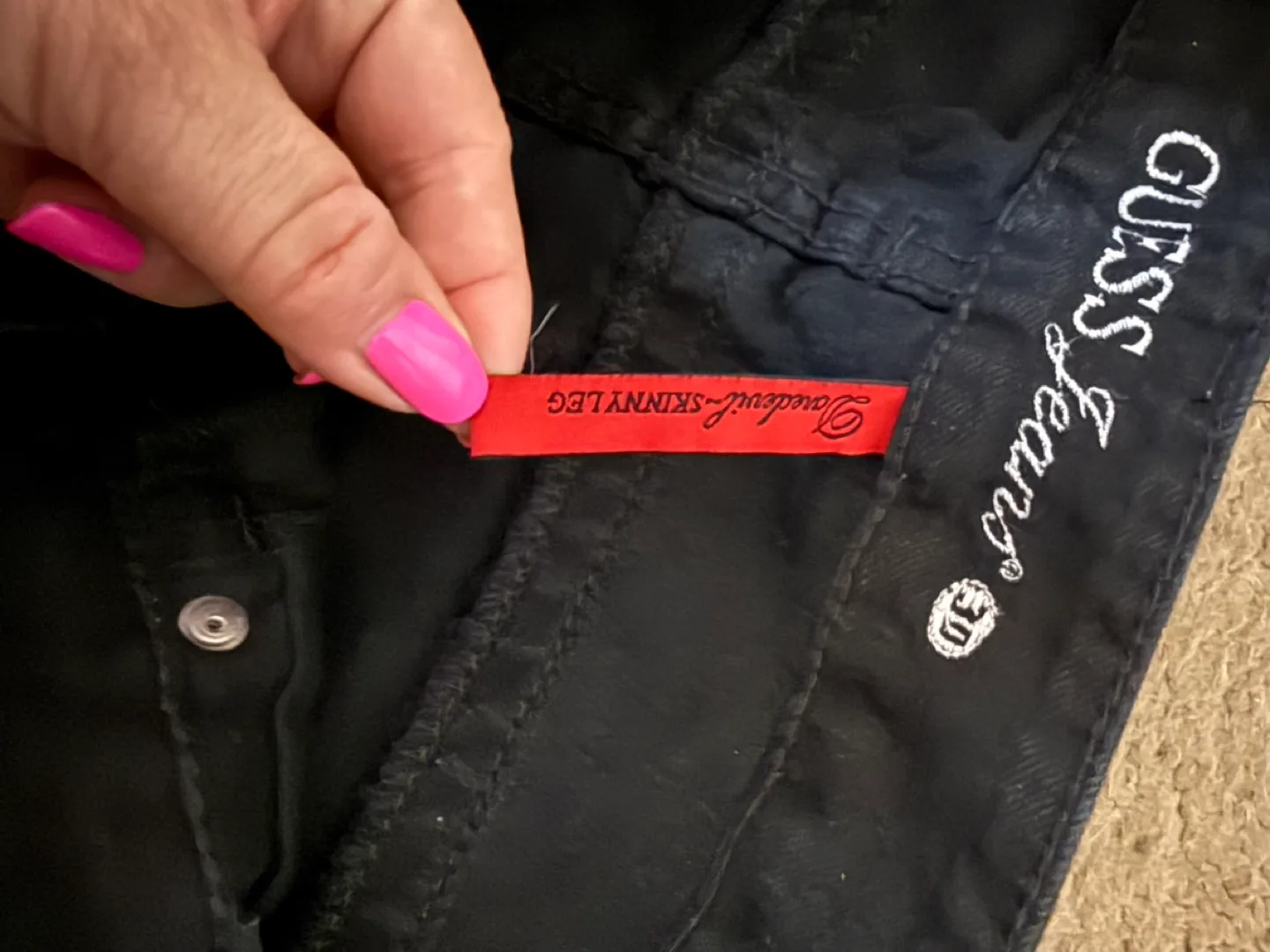 Guess Jeans - Black Distressed Skinny Jeans image indicator(6)