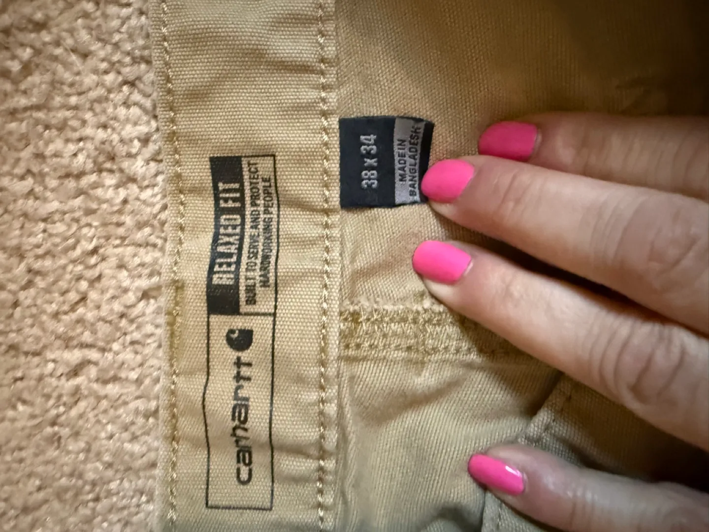 Carhartt Men's Khaki Work Pants image indicator(6)