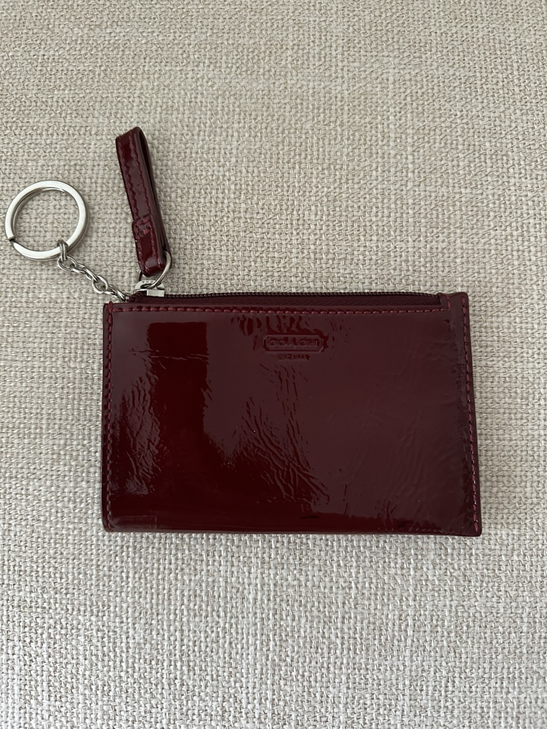 Coach Patent Leather Keychain Wallet
