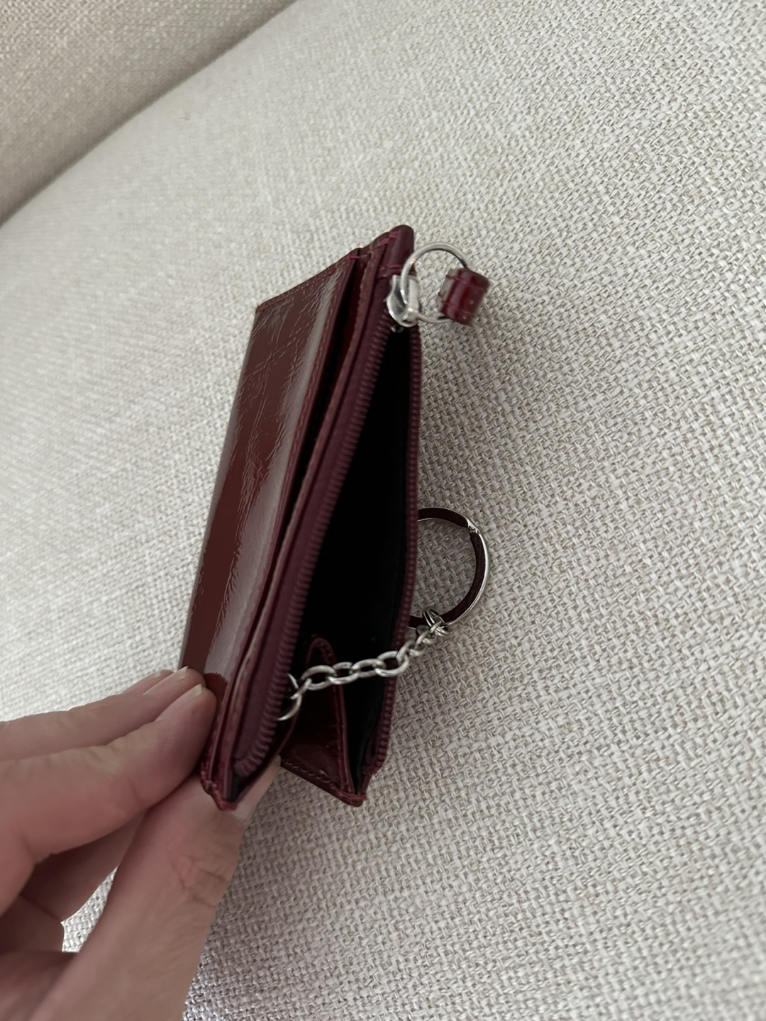Coach Patent Leather Keychain Wallet - photo 3