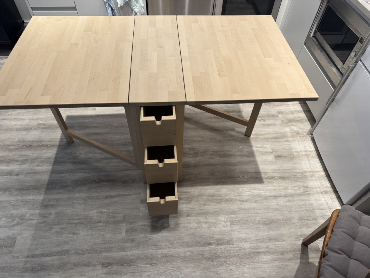 IKEA Norden Folding Table with Three Drawers | Karrot