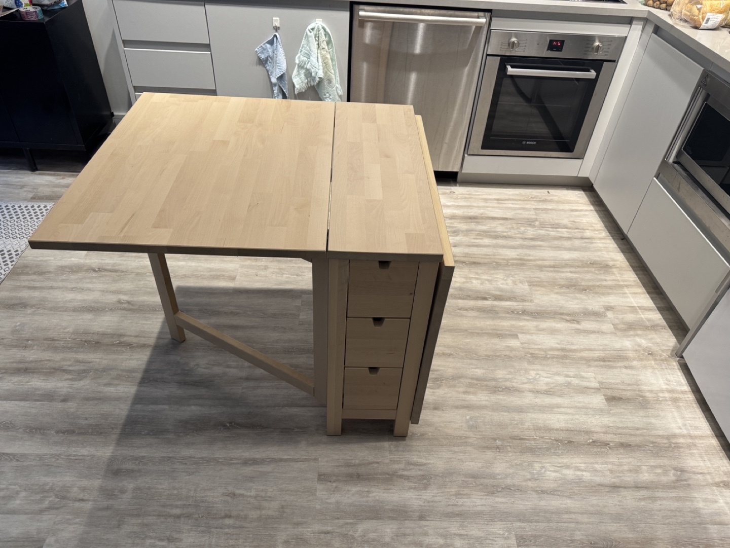 IKEA Norden Folding Table with Three Drawers - photo 5