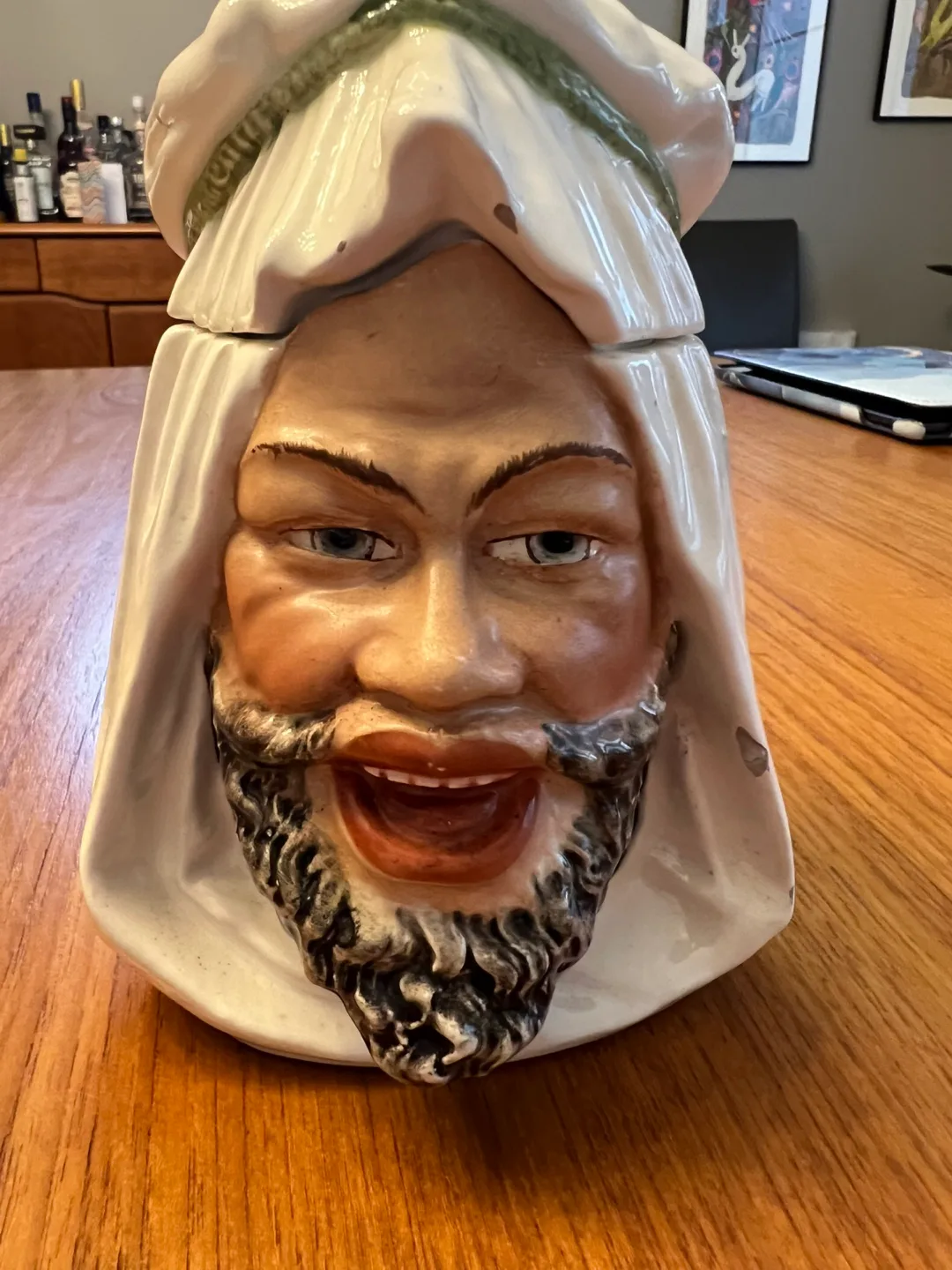 Vintage Ceramic Cookie Jar with Lid