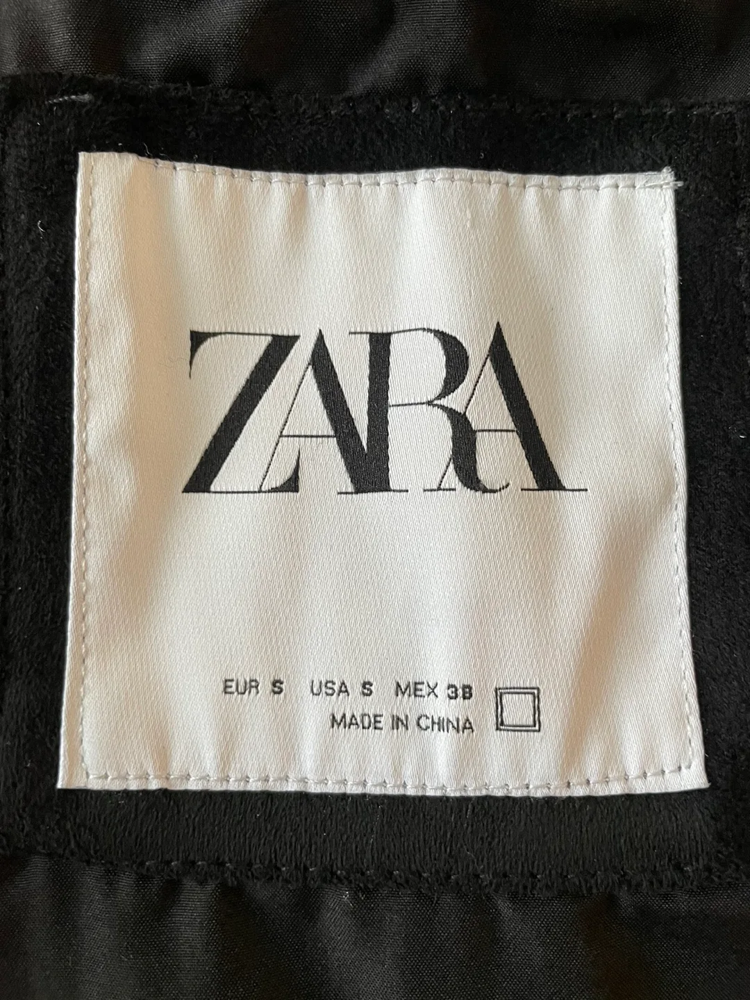 Zara Black Moto Jacket Size Small image indicator(3)