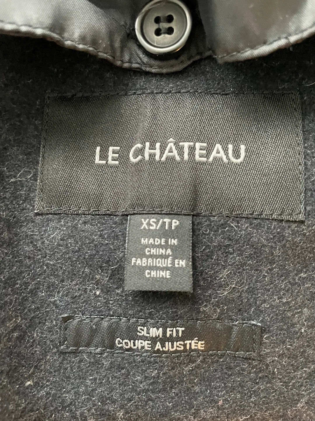 Men's dark grey wool blend coat image indicator(6)