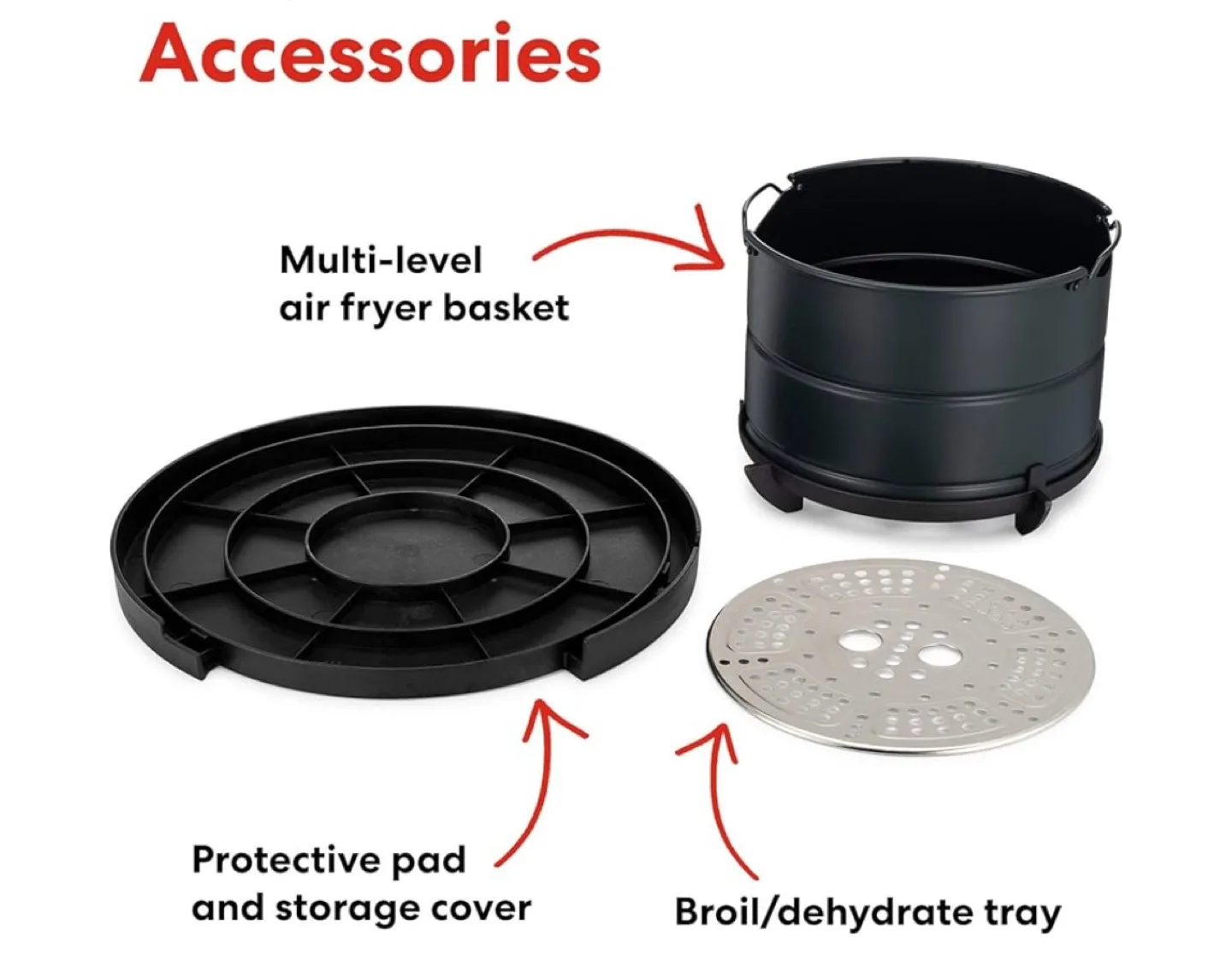 Insta pot Air fryer Lid with accessories image indicator(5)